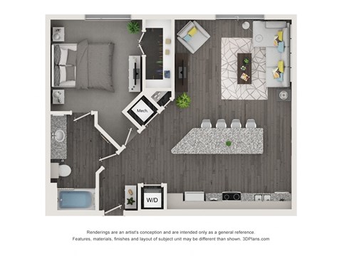 this is a 3d floor plan of our studio apartment